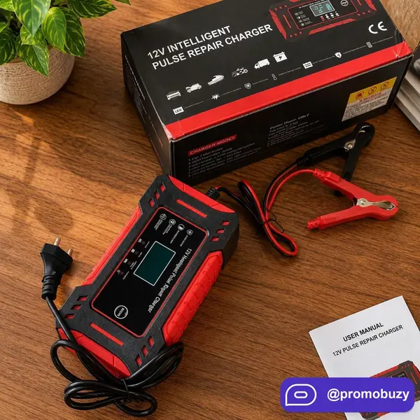 Carregador de Bateria Automotiva Portátil 12V 6A