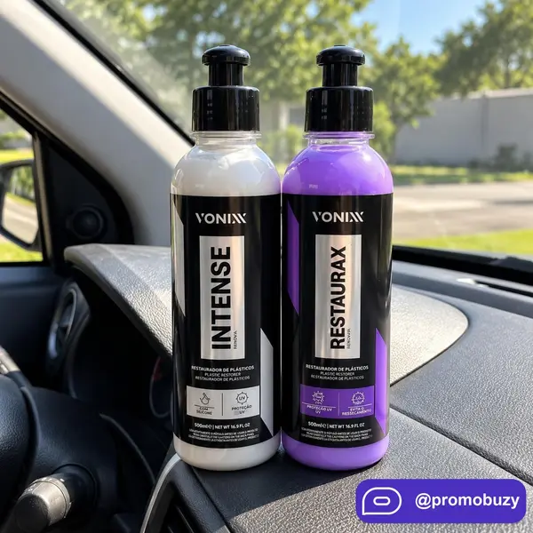 Kit Restaurador Plásticos Automotivo 1 Restaurax 240ml + 1 Intense 240ml
