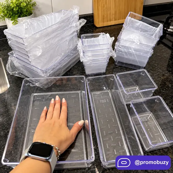 Kit 21 Organizador Multiuso Modular Acrilico