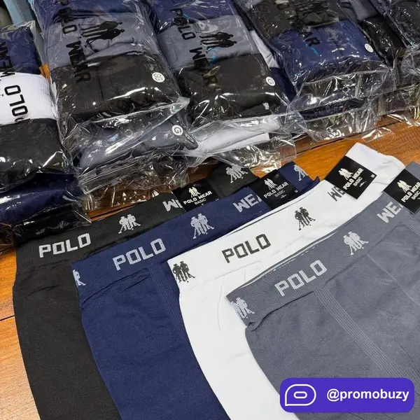 Kit 6 Cuecas Boxer Sem Costura Polo Wear
